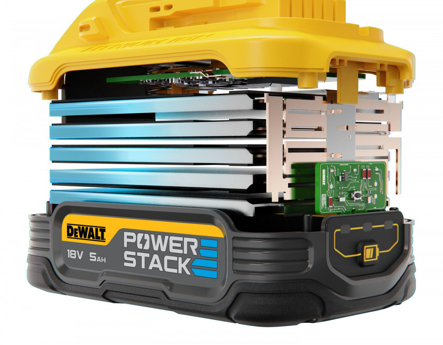 DEWALT introduce la batería POWERSTACK™ de 18V con celdas de bolsa