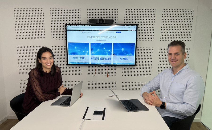 Ibricks Andrea Caballer e Ignacio de la Fuente en las oficinas centrales de Valencia